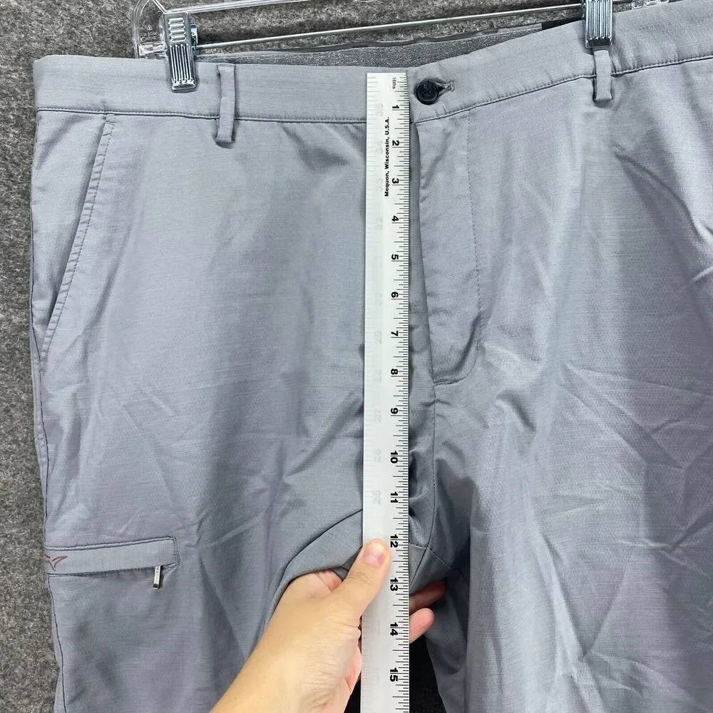 Greg Norman Cargo Shorts Men 40 Gray Mid Rise Flat Front Pockets Regular Fit